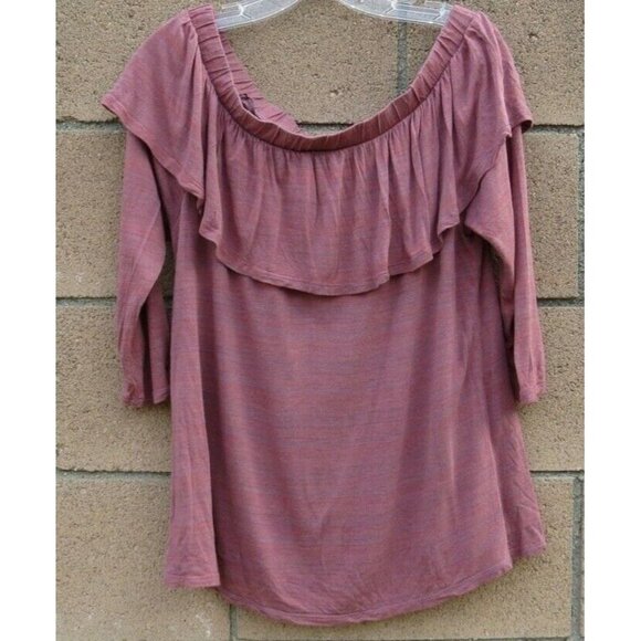Anthropologie Dolan Tops - Blouse Anthropologie Dolan Left Coast Collection Off Shoulder Ruffle Top L Rayon